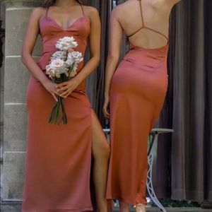 Terracotta dress from beginning boutique